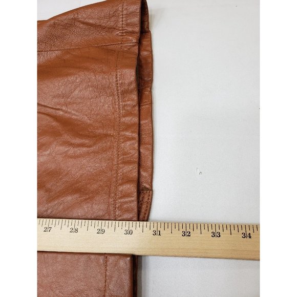 Breier of Amsterdam Mens Jacket Two Button Leather Pockets Brown Size 46 Vintage - Picture 15 of 15